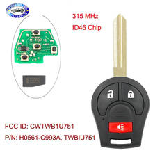 2+1/3 Buttons Remote Key Fob for Nissan VDO 315Mhz With id46 Chip CWTWB1U751 2024 - buy cheap