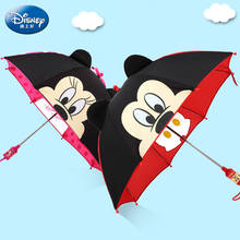 Guarda-chuva infantil da disney, "mickey mouse, orelha, janela transparente, olhos para crianças, guarda-chuva manual da minnie pooh, guarda-chuva de bebê dobrável 2024 - compre barato