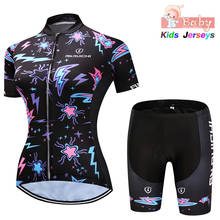 Conjunto de ropa de ciclismo para niñas, Jersey de secado rápido con dibujos animados para verano, 2021 2024 - compra barato