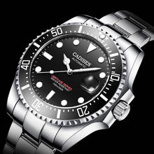 CADISEN 100m Waterproof Dive Watch NH35 Movement Automatic Watch Men Mechanical Watches Calendar Ceramics Luminous Sport Relogio 2024 - buy cheap