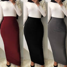 Stretchy  Bodycon Long Modal Skirt  Women Muslim Versatile Fashion Slim Fit High Waist  Maxi  Skirt  Islamic Turkish Dubai 2024 - buy cheap