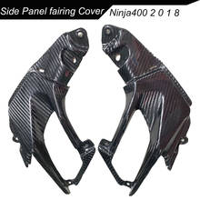 Ninja400-cubierta de carenado de Panel lateral para motocicleta, accesorio de fibra de carbono Real para Kawasaki Ninja400 Ninja 400 2018 2024 - compra barato