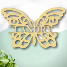 Collares de estilo único con nombre personalizado, joyería personalizada, gran placa con nombre de mariposa, Gargantilla, collar para mujeres, regalos 2024 - compra barato
