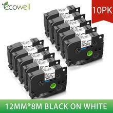 Ecowell-Cinta de impresión 231, accesorio compatible con impresora de etiquetas, negro y blanco, 231, 12mm, 10PK 2024 - compra barato