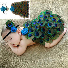Newborn Photography Props Photo Peacock Baby Clothing Set Hairband Girls Costume Studio Infantil Animal Fotografia Prop Outfits 2024 - buy cheap