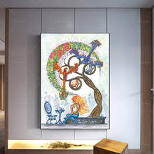 Настенные художественные плакаты с изображением двух птиц встреч на дереве, домашний минимализм, украшение спальни, Картина на холсте, современные домашние принты 2024 - купить недорого