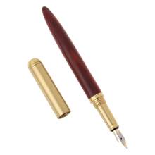 Pluma estilográfica de cobre y madera de lujo, herramienta de escritura de punta fina de 0,7mm para viajes, oficina y negocios, 634B 2024 - compra barato