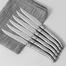 Laguiole Steak Knife set Stainless Steel Dinner Knives Silver Dinnerware Kitchen Table Knifes Hollow Handle 9 inch 23CM 2-10pcs 2024 - buy cheap