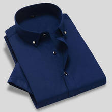 Non-iron Men's Short Sleeve Dress Shirt Summer Regular Fit Business Work Thin Breathable Fashion Button-down Smart Casual Shirt 2024 - buy cheap