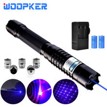 Powerful Burning Blue Laser Torch 445nm 10000m Laser Pointer Sight Flashlight Burn Matches Candle Cigarette 2024 - buy cheap