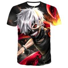 Tokyo Ghoul Anime Kaneki Ken 3d print T-shirt Men Hip Hop Short Sleeve Black T Shirts Summer tops New style Fashion Mens TShirt 2024 - buy cheap