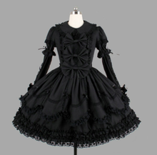 kawaii girl gothic lolita op loli cosplay Gothic palace sweet lolita dress vintage lace bowknot peter pan collar victorian dress 2024 - buy cheap