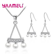 New Fashion Women Sweet Multiple Styles Pear Jewelry Sets 925 Sterling Silver Earrings Necklace For Anniversary/Birthday Party 2024 - buy cheap