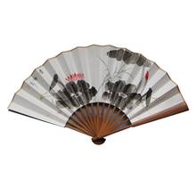 Retro Blank Xuan Paper Fan Classical Men/Women Foldable Hand Fan 26.5/33cm Hand Painting Foldable Paper Fan Abanicos Para Boda 2024 - buy cheap