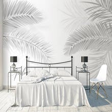 Пользовательские фото обои 3D Ручная роспись в скандинавском стиле растения кокосовые листья фрески гостиная спальня самоклеющиеся художественные 3D наклейки 2024 - купить недорого