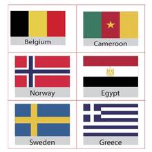 Tarjetas Flash Montessori para Aprendizaje de palabras en inglés, para niños europeos, países en inglés, Memoria Nacional cognitiva, bandera C N0P9 2024 - compra barato