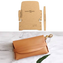 Handmade paper template ladies handbag wallet shoulder bag pattern kraft paper mold simple fashion style handbag pattern 2024 - buy cheap