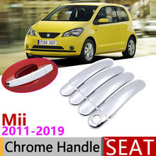 for Seat Mii e-Mii 2011~2019 Chrome Door Handle Cover Car Accessories Stickers Trim Set 2012 2013 2014 2015 2016 2017 2018 2024 - buy cheap