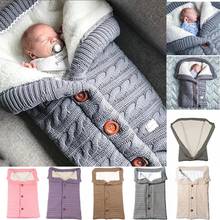 Bolsa de nido para bebé recién nacido, manta de viaje portátil para cuna, saco de dormir con botones de algodón para niño y niña, de invierno 2024 - compra barato