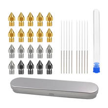 MK8 0.4 mm Brass/Stainless Steel/Hard Steel Nozzle Cleaning Needle Set Hotend Extruder For 1.75mm Creality CR-10 3D Print Parts 2024 - buy cheap