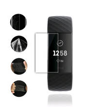 Защитная Гидрогелевая пленка для защиты экрана для Fitbit Charge 4 Charge4 Smartwatch Браслет Анти-шок мягкий прозрачный чехол 2024 - купить недорого