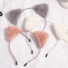 New Sweet Cat Ears Hair Hoop Pompon Balls HeadBands Bezel Plush Hairband For Women Girls Birthday Party Decorate Accessories 2024 - buy cheap