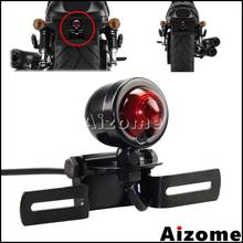 Farol de freio para motocicleta, luz de freio com suporte de placa de identificação para haley honda yamaha scrambler cafe racer 2024 - compre barato