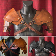 Steampunk medieval pauldrons rebite de couro viking guerreiro gladiador samurai cavaleiro batalha ombro armadura traje adereços festa 2024 - compre barato