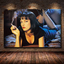 Pulp Fiction-arte de pared clásico, película Quentin Tarantino, pintura artística Vintage, lienzo divertido, póster, Cuadros, decoración del hogar 2024 - compra barato