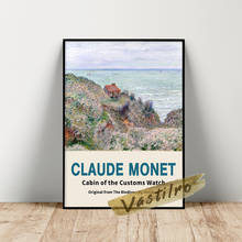 Claude Monet Museum Exhibition Poster, Cabin Of The Customs Watch Canvas Painting, Monet Seascape Wall Art, Landscape Home Decor 2024 - buy cheap