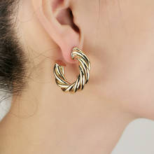 Mini Copper Hoop Earrings For Women Chunky Earring Circle Accessoires Female Fashion jewelry  Gold Silver Color 2022 UKEN 2024 - buy cheap
