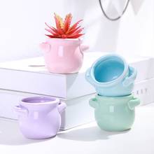 Mini Colorful Ceramic Flower Pot Planter Handmade Home Garden Office Cute Decor Planter Desktop Flowervase 2024 - buy cheap