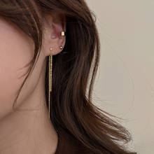 Gold Color Tassel Long Earrings For Women Metal Chain Link Dangle Drop Earrings Fashion Korean Womens Ear Jewelry 2024 - buy cheap