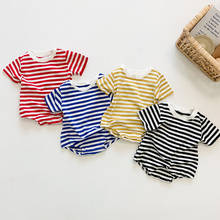 Summer Newborn Infant Baby Boys Girls Stripe Rompers Clothing Kids Boy Girl Short Sleeve Rompers Clothe 0-3Yrs 2024 - buy cheap
