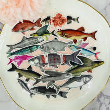 16PCS Flying fish vintage Scrapbooking stickers book Student kids toys Notebook label Decorative sticker paper Stationery 2024 - buy cheap