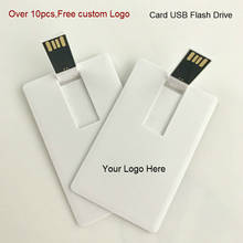 (Over 10pcs Free logo) 100% capacity 4GB 8GB 16GB 32Gb credit card USB Flash Drive customized logo top quality Creative Pendrive 2024 - buy cheap
