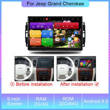 Автомагнитола для Jeep Grand Cherokee, 9 дюймов, Android 9,0, GPS 2024 - купить недорого