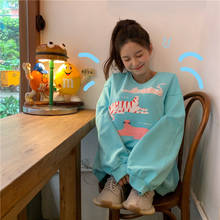 2021 Autumn Spring New Women Pullover Female Student Loose Long Sleeve Top Oversized Sweatshirts Kawaii Japanese Fashion Print 2024 - buy cheap