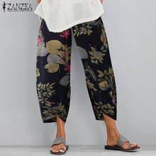 Women's Print Trousers 2022 ZANZEA Vintage Harem Pants Casual Floral Long Pantalon Palazzo Female Elastic Waist Turnip Oversized 2024 - buy cheap