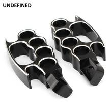 Black Motorcycle Flying Foot Pegs CNC Aluminum Control Floorboard Footrests Pedals For Harley Sportster XL Softail V-Rod Dyna 2024 - buy cheap