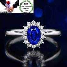 Hxomzj anel de ouro branco rr1210, anel brilhante e dourado para festa de aniversário, presente de casamento para mulheres, zircônio aaa 18k 2024 - compre barato