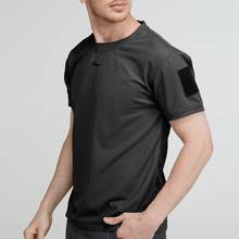 Camiseta de manga corta con cuello redondo para hombre y mujer, camisa de Color sólido, estilo militar, de secado rápido, cómoda, para entrenamiento de verano 2024 - compra barato