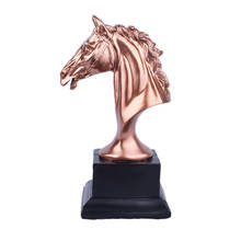 Office Desk Decoration Ornaments Creative Abstract Horse Head Sculpture Miniature Model Resin Crafts Home Decor Accessories Gift 2024 - buy cheap