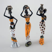 3pcs/lot 6*5*20cm African Woman People Ornaments Home Decoration Accessories Craft Statue Home Decore 2024 - buy cheap