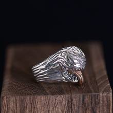 FNJ 925 Серебряное регулируемое кольцо 100% оригинальное чистое серебряное кольцо S925 для мужчин ювелирные изделия в стиле панк животное винтажная змея питона 2024 - купить недорого