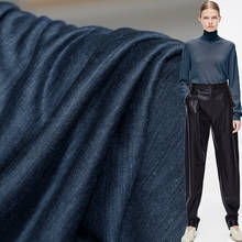 Tecido azul macio de alta brilho malha lã tecidos vestuário material outono camiseta feminina tecido costura alfaiate frete grátis 2024 - compre barato