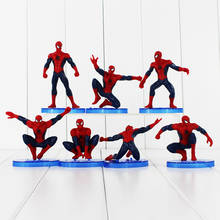 6-11cm 7pcs/Lot The Avengers Spider Man PVC Action Figure Spiderman Model Toys Doll 2024 - buy cheap
