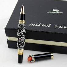Jinhao Dragon Rollerball Pen with Rotated Pearl Top Luxury Business Gift 0.7 mm Black Ink Refill Writing Pens for Collection 2024 - buy cheap