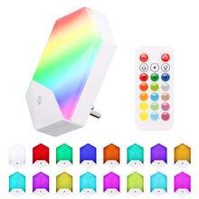 LED Night Light Plug in Wall Light RGB Color Changing Mood Lights Dimmable Night Lamp with 4 Modes / 16 Colors for Baby Kids 2024 - buy cheap