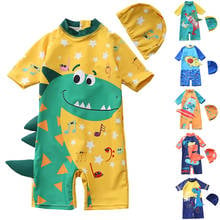 Baby Boy One Piece Swimsuit Summer Boys Cartoon Shark Swimwear Kid Dinosaur Printing Bathing Suits Children Beachwear Clothes 2024 - buy cheap